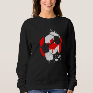 Canada Soccer Graphic Canada Flag Football Sports  Sweatshirt