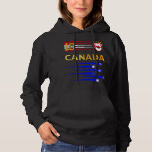 Canada Soccer Jersey Canadian Flag Football Lovers Hoodie
