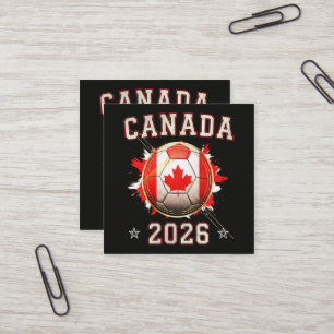 Canada Soccer World Cup 2026 Square Business Card