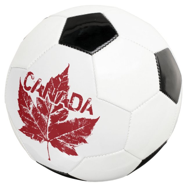 Canada Soccor Ball Personalised Maple Leaf Balls (Three Quarter)
