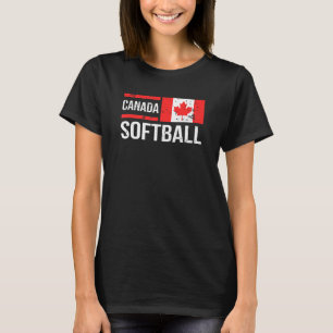 Canada Softball Flag Women's League Supporter Team T-Shirt