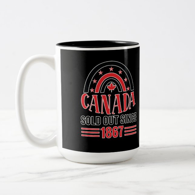 Canada Sold Out Since 1867 Two-Tone Coffee Mug (Left)