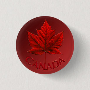 Canada Souvenir Buttons Canada Flag Maple Leaf Pin