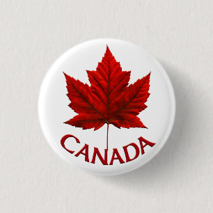 Canada Souvenir Buttons Canada Flag Maple Leaf Pin
