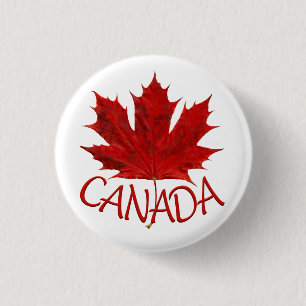 Canada Souvenir Buttons Canada Flag Maple Leaf Pin