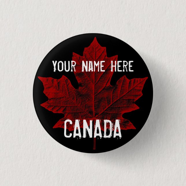 Canada Souvenir Buttons Personalised Canada Button (Front)