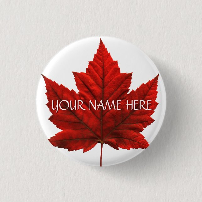 Canada Souvenir Buttons Personalised Canada Button (Front)