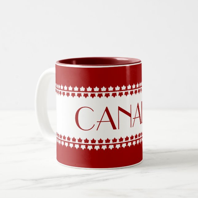 Canada Souvenir Coffee Cup Custom Canada Mugs (Front Left)