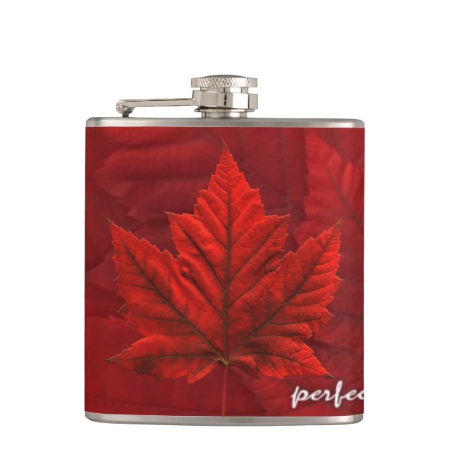 Canada Souvenir Flask Canada Flag Drink Flask Gift (Front)