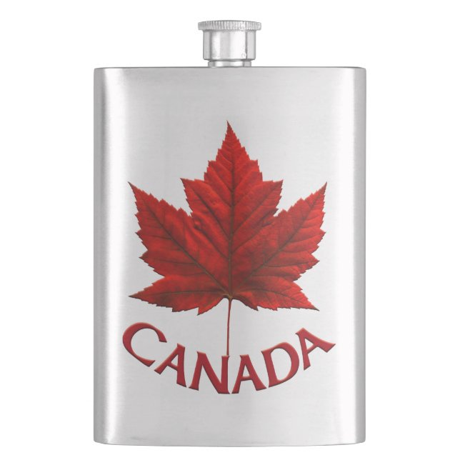 Canada Souvenir Flask Canada Flag Drink Flask Gift (Front)
