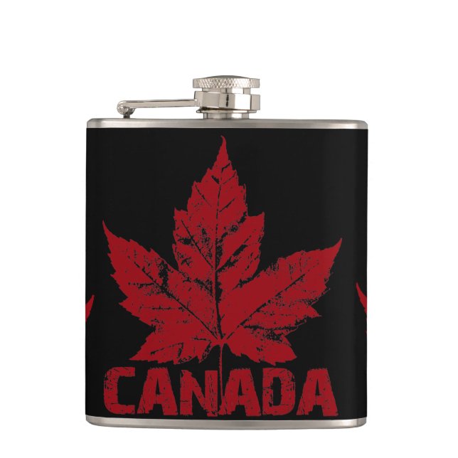 Canada Souvenir Flask Cool Canada Drink Flask Gift (Front)