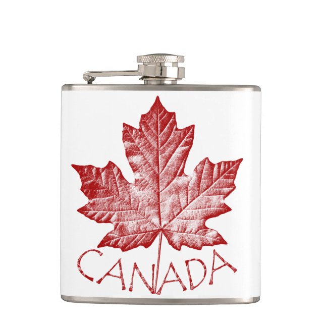 Canada Souvenir Flask Cool Canada Drink Flask Gift (Front)