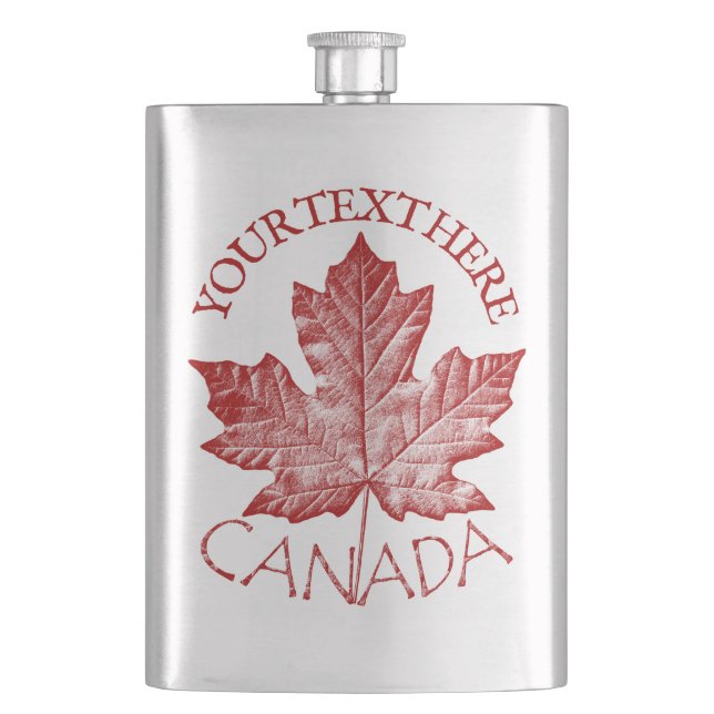 Canada Souvenir Flask Custom Canada Drink Flask (Front)