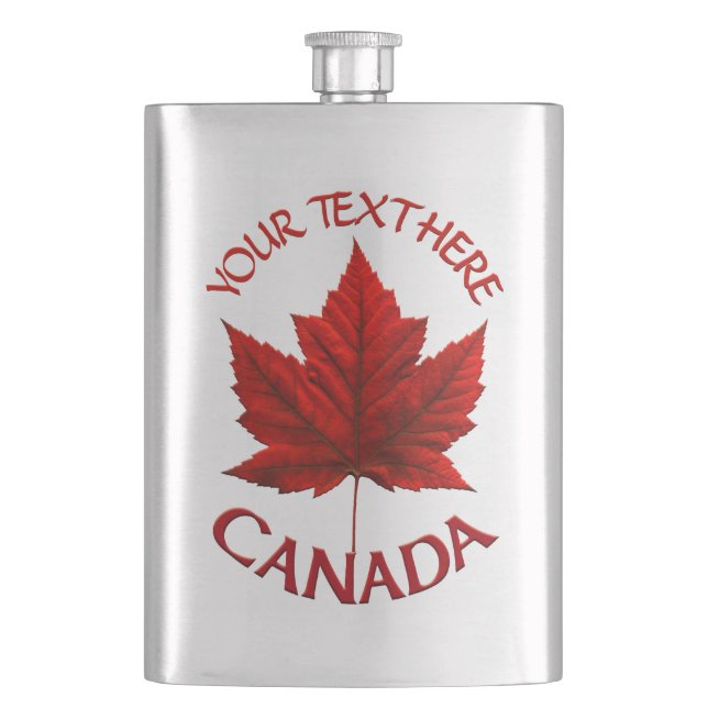 Canada Souvenir Flask Custom Canada Drink Flask (Front)