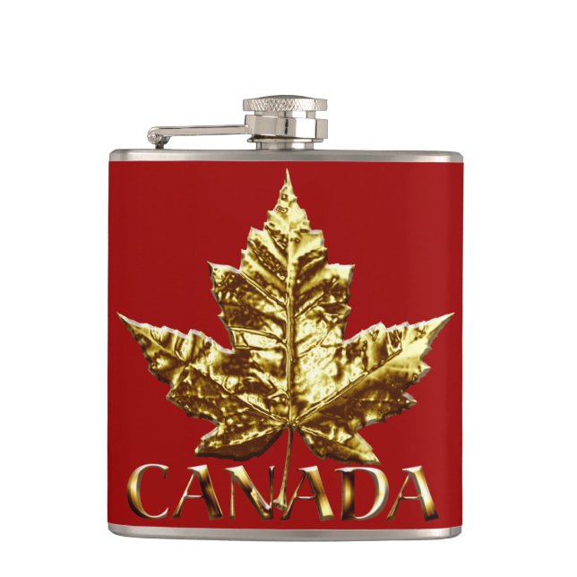 Canada Souvenir Flask Gold Medal Canada Flask (Front)