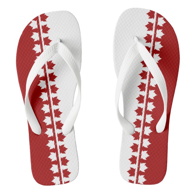 Canada Souvenir Flip Flop Sandals Canada Shoes (Footbed)
