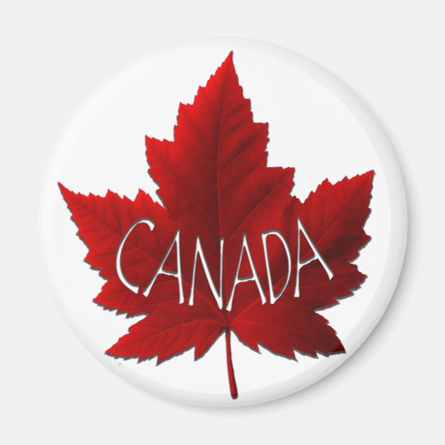 Canada Souvenir Fridge Magnet Canada Maple Leaf (Front)