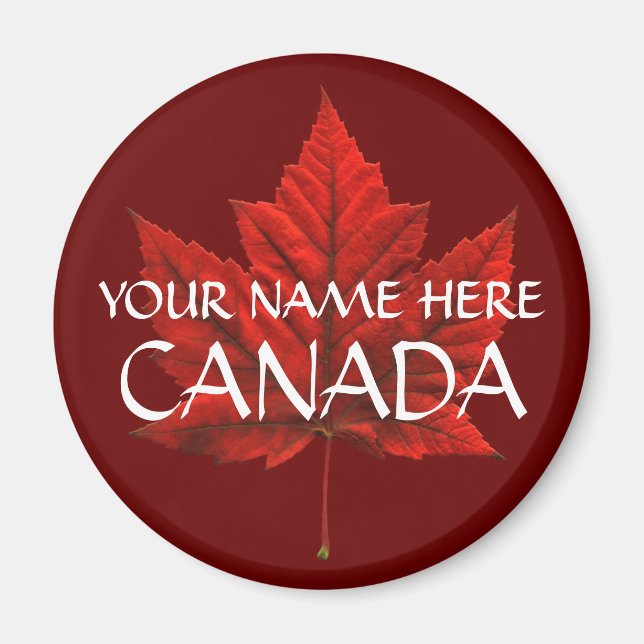 Canada Souvenir Fridge Magnet Personalised Magnets (Front)