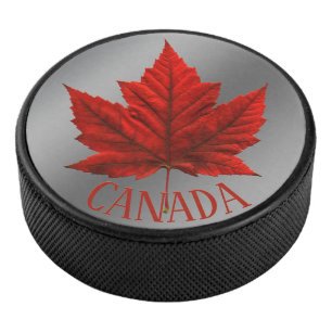 Canada Souvenir Hockey Puck Classic Maple Leaf