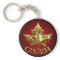 Canada Souvenir Key Chain Gold Chrome Maple Leaf