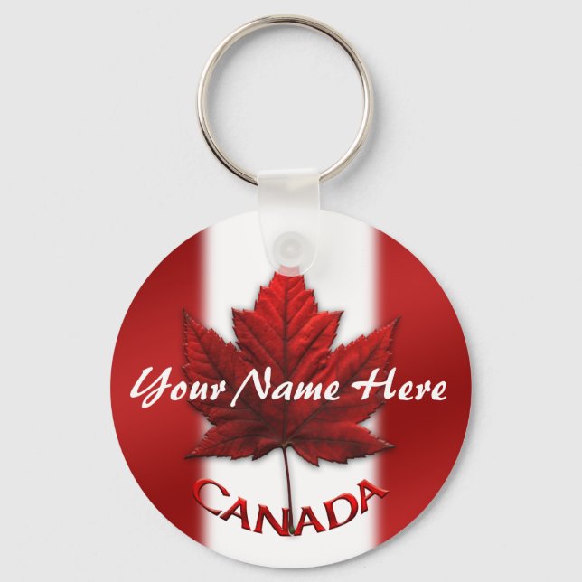 Canada Souvenir Key Chain Personalised Canada Gift (Front)