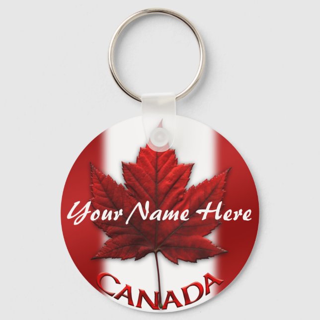 Canada Souvenir Key Chain Personalised Canada Gift (Front)