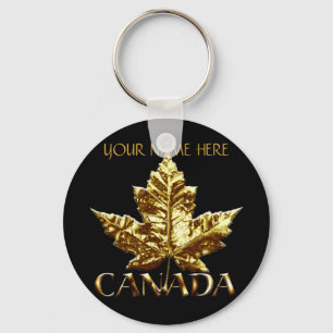 Canada Souvenir Key Chain Personalised Gold Medal