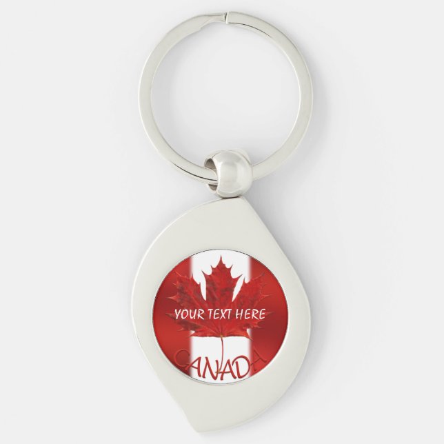 Canada Souvenir Key Chains Custom Canada Flag Gift (Front)