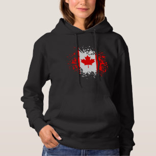 Canada Souvenir Landmark, White North Flag Travel Hoodie