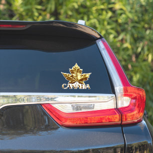 Canada Souvenir Stickers Gold Maple Leaf Stickers