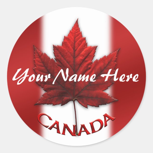 Canada Souvenir Stickers Personalised Canada Gift (Front)