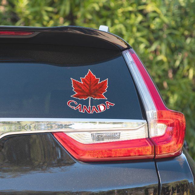 Canada Souvenir Stickers Red Maple Leaf Stickers (Car Side)