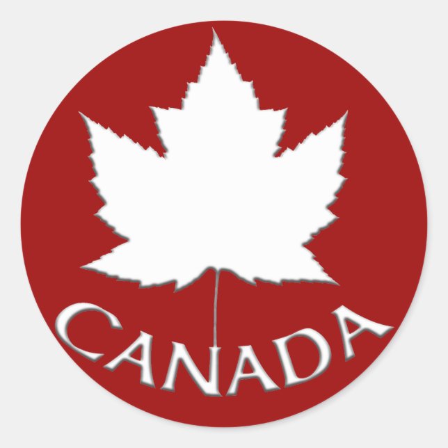 Canada Souvenir Stickers Red Maple Leaf Stickers (Front)