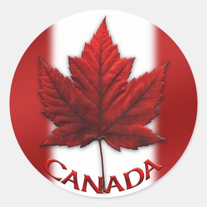 Canada Souvenir Stickers Red Maple Leaf Stickers Zazzle