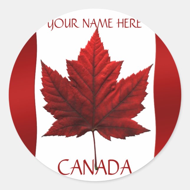 Canada Souvenir Stickers Red Maple Leaf Stickers (Front)