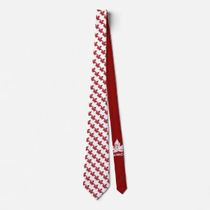 Canada Souvenir Tie Cool Canada Maple Leaf Necktie