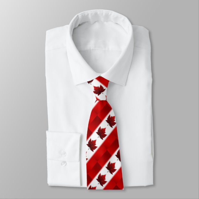 Canada Souvenir Ties Canada Flag Neckties  Gifts (Tied)