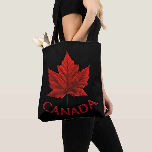 Canada Souvenir Tote Bags Canada Maple Leaf Bags (Close Up)