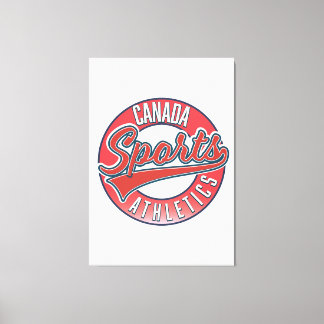 Canada Sports Athletic red logo Canvas Print