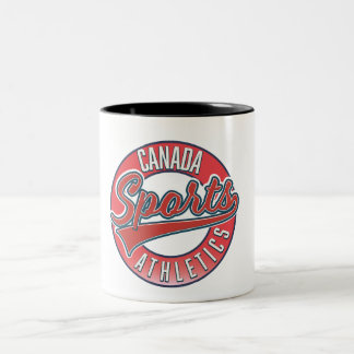 Canada Sports Athletic red logo Two-Tone Coffee Mug