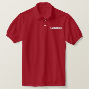 Canada Sports Polo Shirt  Maple Leaf Souvenir