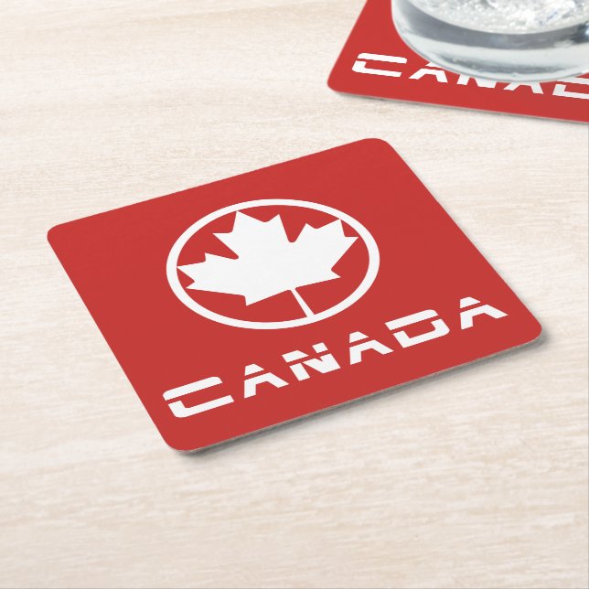 Canada Square Paper Coaster (Angled)