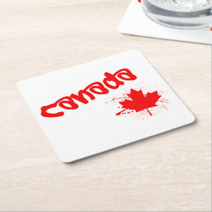 Canada Square Paper Coaster