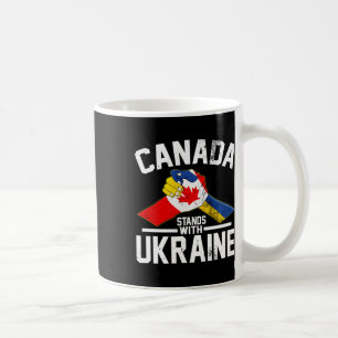 Canada Stands With Ukraine Ukrainian Canadian Flag Coffee Mug