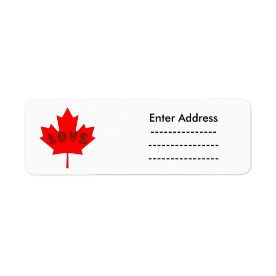 Canada Sticker labels Custom Canada Day love
