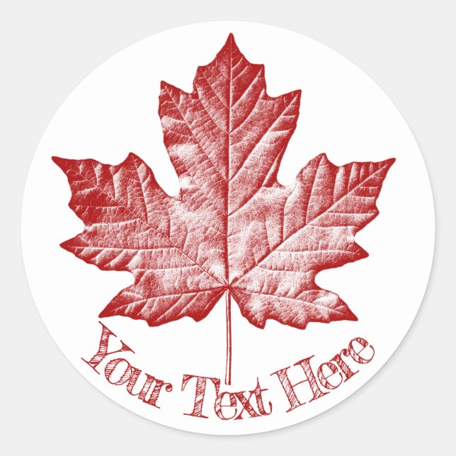 Canada Stickers Personalised Maple Leaf Stickers (Front)