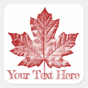 Canada Stickers Personalised Maple Leaf Stickers