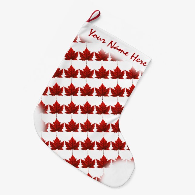 Canada Stocking Canada Christmas Stocking Custom (Front (Hanging))
