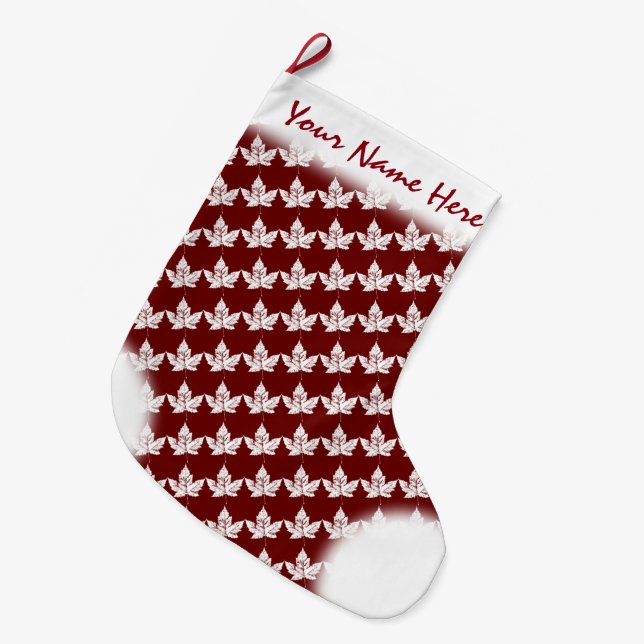 Canada Stocking Canada Christmas Stocking Custom (Front (Hanging))