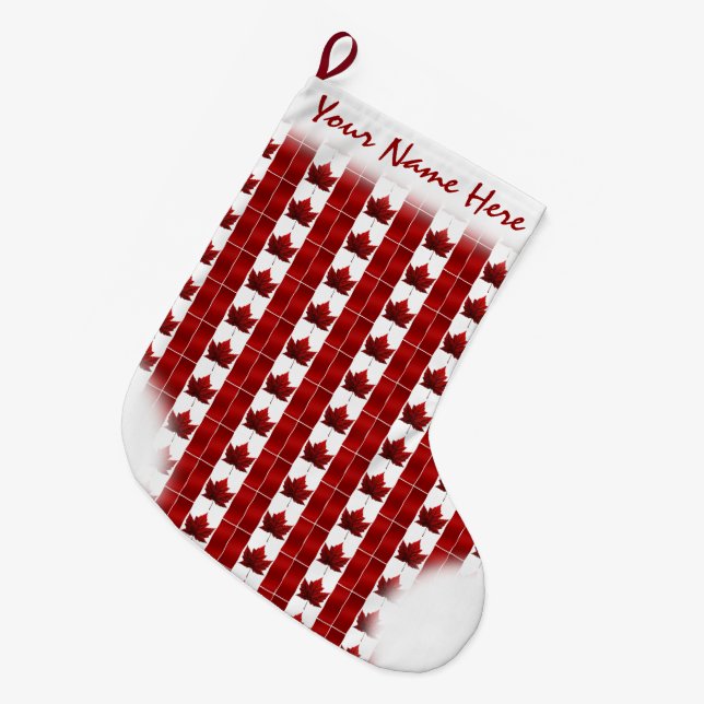 Canada Stocking Canada Flag Christmas Stocking (Front (Hanging))
